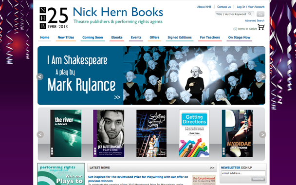 Nick Hern book publishers website design